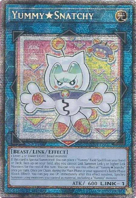 YummySnatchy (Starlight Rare) - Justice Hunters YuGiOh trading card