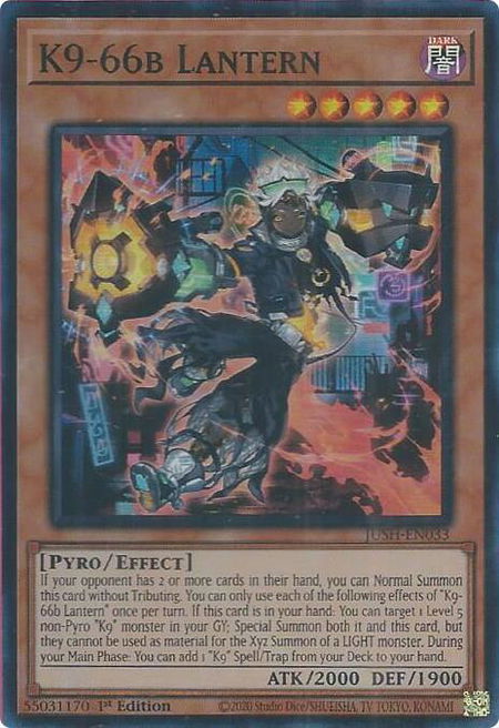 K9-66b Lantern - Justice Hunters YuGiOh trading card