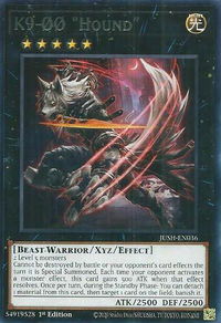 K9-00 "Hound" - Justice Hunters (JUSH) #JUSH-EN036 - Rare YuGiOh Trading Card