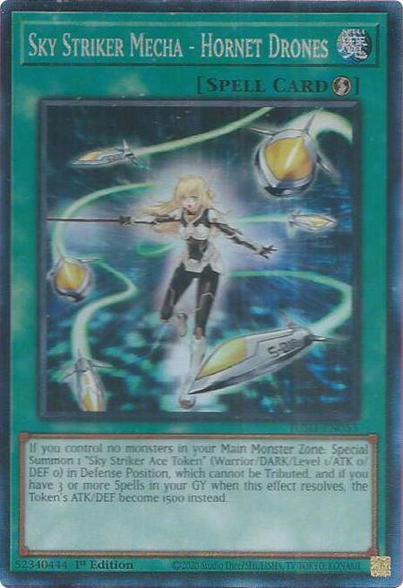Sky Striker Mecha - Hornet Drones (CR) - Justice Hunters YuGiOh trading card