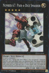 Number 67: Pair-a-Dice Smasher (Super Rare) - Justice Hunters (JUSH) #JUSH-EN058 - Super Rare YuGiOh Trading Card