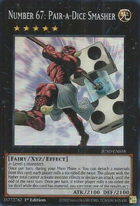 Number 67: Pair-a-Dice Smasher (Super Rare) - Justice Hunters (JUSH) #JUSH-EN058 - Super Rare YuGiOh Trading Card