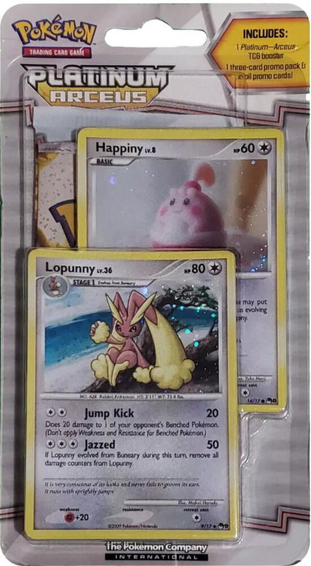 Arceus Blister Pack (Happiny & Lopunny) trading card from Arceus Arceus Blister Pack (Happiny & Lopunny) - Arceus Pokémon trading card