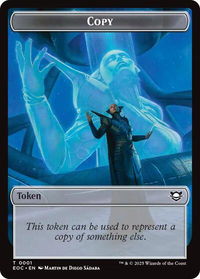 Copy // Clue Double-Sided Token - Commander: Edge of Eternities (EOC) #1 // 10 - Token Magic: The Gathering Trading Card