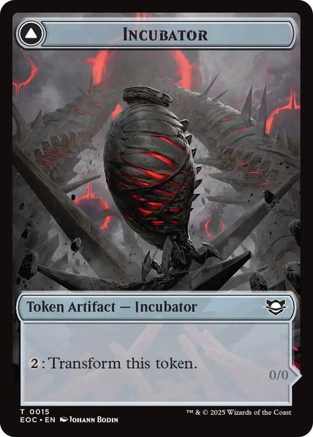 Incubator // Phyrexian Double-Sided Token - Commander: Edge of Eternities Magic: The Gathering trading card