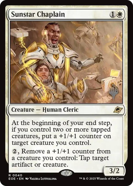 Sunstar Chaplain - Promo Pack: Edge of Eternities Magic: The Gathering trading card