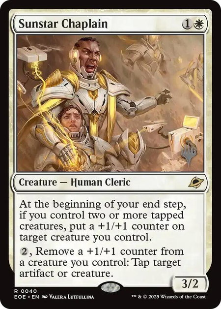 Sunstar Chaplain - Promo Pack: Edge of Eternities Magic: The Gathering trading card