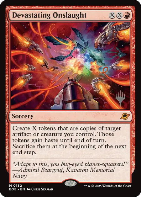 Devastating Onslaught - Promo Pack: Edge of Eternities Magic: The Gathering trading card