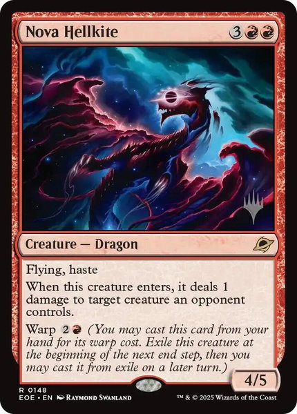 Nova Hellkite trading card from Promo Pack: Edge of Eternities Nova Hellkite - Promo Pack: Edge of Eternities Magic: The Gathering trading card