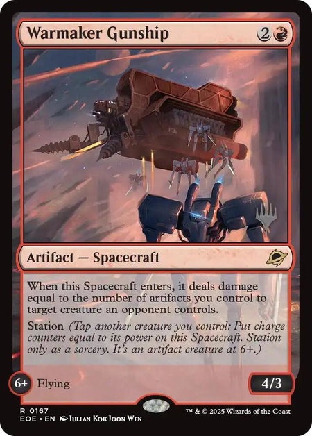 Warmaker Gunship - Promo Pack: Edge of Eternities Magic: The Gathering trading card