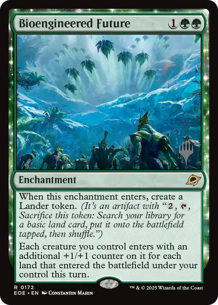 Bioengineered Future trading card from Promo Pack: Edge of Eternities Bioengineered Future - Promo Pack: Edge of Eternities Magic: The Gathering trading card
