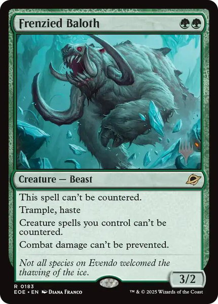 Frenzied Baloth trading card from Promo Pack: Edge of Eternities Frenzied Baloth - Promo Pack: Edge of Eternities Magic: The Gathering trading card