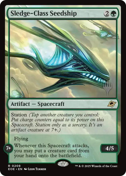 Sledge-Class Seedship - Promo Pack: Edge of Eternities Magic: The Gathering trading card