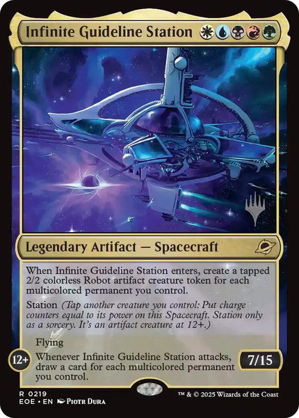 Infinite Guideline Station trading card from Promo Pack: Edge of Eternities Infinite Guideline Station - Promo Pack: Edge of Eternities Magic: The Gathering trading card