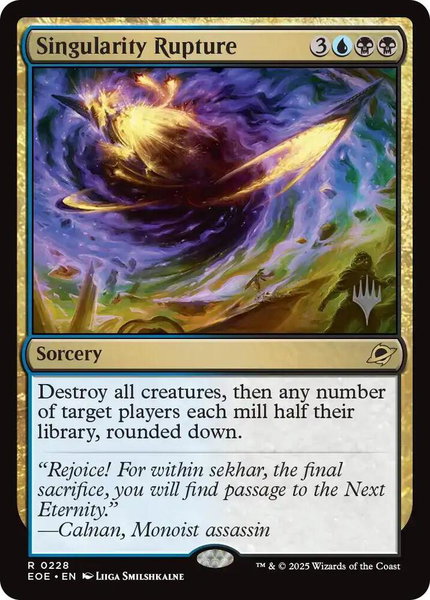 Singularity Rupture trading card from Promo Pack: Edge of Eternities Singularity Rupture - Promo Pack: Edge of Eternities Magic: The Gathering trading card