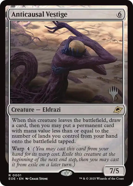 Anticausal Vestige trading card from Promo Pack: Edge of Eternities Anticausal Vestige - Promo Pack: Edge of Eternities Magic: The Gathering trading card