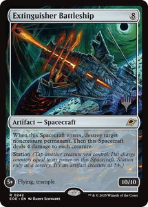 Extinguisher Battleship - Promo Pack: Edge of Eternities (PPEOE) #242 - Rare Magic: The Gathering Trading Card