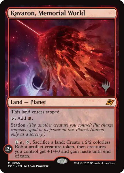 Kavaron, Memorial World trading card from Promo Pack: Edge of Eternities Kavaron, Memorial World - Promo Pack: Edge of Eternities Magic: The Gathering trading card