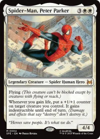 Spider-Man, Peter Parker - Marvel's Spider-Man: Eternal-Legal (SPE) #4 - Mythic Rare Magic: The Gathering Trading Card