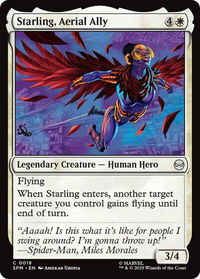 Starling, Aerial Ally - Marvel's Spider-Man (SPM) #18 - Common Magic: The Gathering Trading Card