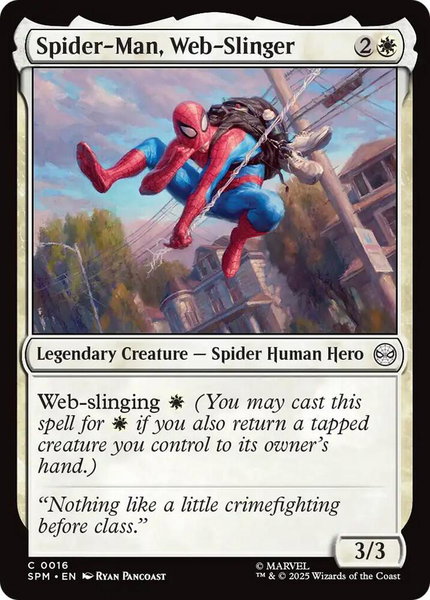 Spider-Man, Web-Slinger trading card from Marvel's Spider-Man Spider-Man, Web-Slinger - Marvel's Spider-Man Magic: The Gathering trading card