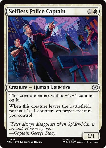 Selfless Police Captain - Marvel's Spider-Man Magic: The Gathering trading card
