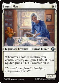Aunt May - Marvel's Spider-Man (SPM) #3 - Uncommon Magic: The Gathering Trading Card
