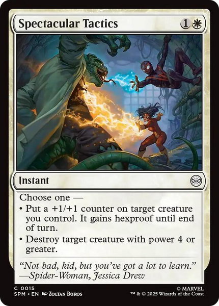 Spectacular Tactics trading card from Marvel's Spider-Man Spectacular Tactics - Marvel's Spider-Man Magic: The Gathering trading card