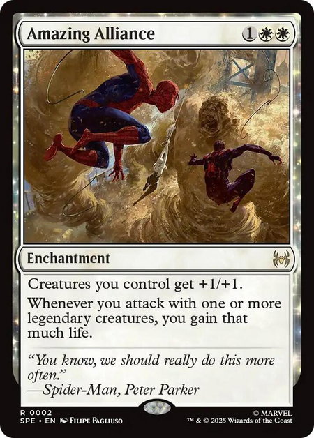 Amazing Alliance trading card from Marvel's Spider-Man: Eternal-Legal Amazing Alliance - Marvel's Spider-Man: Eternal-Legal Magic: The Gathering trading card
