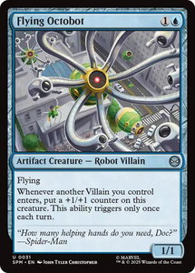 Flying Octobot - Marvel's Spider-Man (SPM) #31 - Uncommon Magic: The Gathering Trading Card