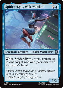 Spider-Byte, Web Warden - Marvel's Spider-Man (SPM) #44 - Uncommon Magic: The Gathering Trading Card