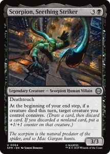 Scorpion, Seething Striker - Marvel's Spider-Man (SPM) #64 - Uncommon Magic: The Gathering Trading Card