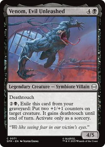 Venom, Evil Unleashed - Marvel's Spider-Man (SPM) #71 - Common Magic: The Gathering Trading Card