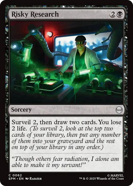 Risky Research - Marvel's Spider-Man Magic: The Gathering trading card
