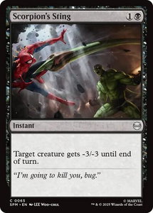 Scorpion's Sting - Marvel's Spider-Man (SPM) #65 - Common Magic: The Gathering Trading Card