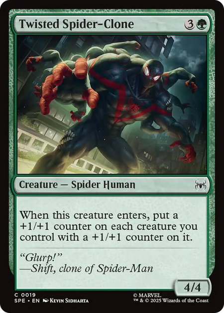 Twisted Spider-Clone - Marvel's Spider-Man: Eternal-Legal Magic: The Gathering trading card