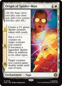 Origin of Spider-Man - Marvel's Spider-Man (SPM) #9 - Rare Magic: The Gathering Trading Card