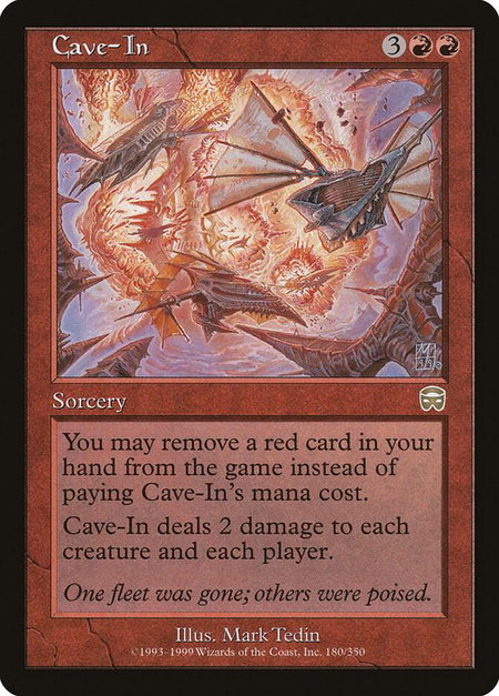Cave-In - Mercadian Masques Magic: The Gathering trading card