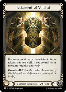 Testament of Valahai - Mastery Pack Guardian  #MPG004 - Legendary Flesh and Blood Trading Card