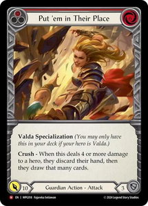 Put 'Em In Their Place - Mastery Pack Guardian  #MPG018 - Majestic Flesh and Blood Trading Card