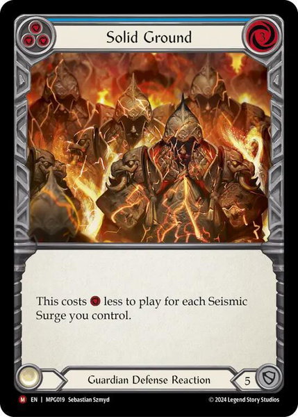 Solid Ground trading card from Mastery Pack Guardian Solid Ground - Mastery Pack Guardian Flesh and Blood trading card