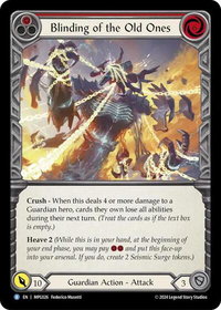 Blinding of the Old Ones - Mastery Pack Guardian  #MPG026 - Rare Flesh and Blood Trading Card