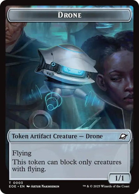 Drone // Lander (0005) Doubled-Sided Token - Edge of Eternities Magic: The Gathering trading card