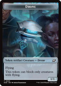 Drone // Lander (0006) Doubled-Sided Token - Edge of Eternities (EOE) #3 // 6 - Token Magic: The Gathering Trading Card