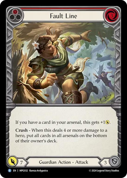 Fault Line trading card from Mastery Pack Guardian Fault Line - Mastery Pack Guardian Flesh and Blood trading card