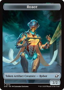 Robot // Lander (0005) Double-Sided Token - Edge of Eternities (EOE) #10 // 5 - Token Magic: The Gathering Trading Card