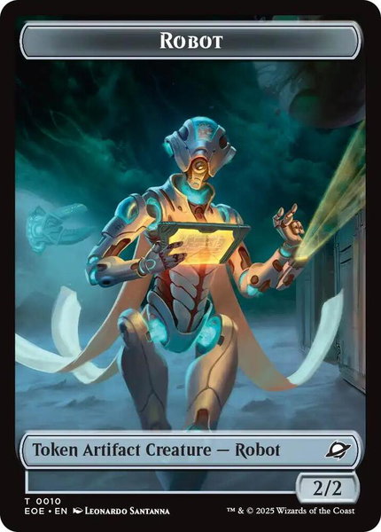 Robot // Lander (0004) Double-Sided Token trading card from Edge of Eternities Robot // Lander (0004) Double-Sided Token - Edge of Eternities Magic: The Gathering trading card