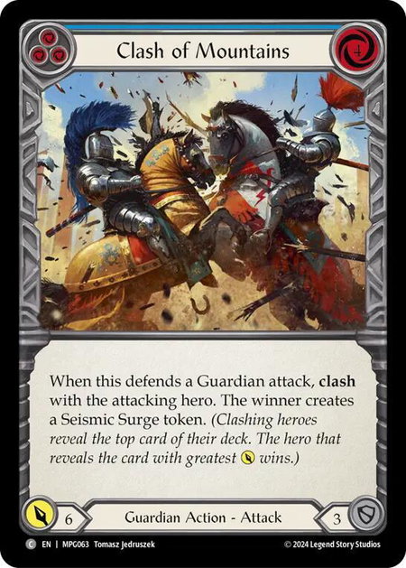 Clash of Mountains (Blue) - Mastery Pack Guardian Flesh and Blood trading card