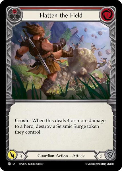 Flatten the Field (Red) - Mastery Pack Guardian Flesh and Blood trading card