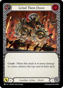 Grind Them Down (Yellow) - Mastery Pack Guardian  #MPG080 - Common Flesh and Blood Trading Card
